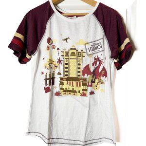 Disney Parks Hollywood Studios Women's Raglan Short Sleeve Graphic Tee Size L